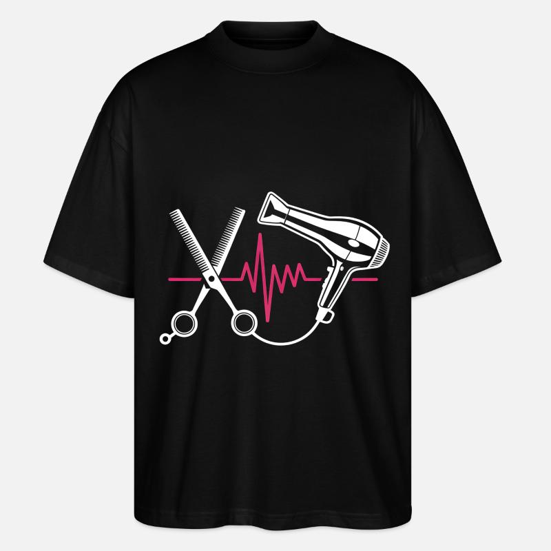 Coupe de cheveux de coiffeur - T-shirt bio Blaster 2.0 coupe oversize Stanley/Stella Unisexe - noir