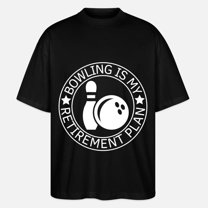 Bowling Ruhestand Spruch Rentner - Stanley/Stella Oversized Unisex Bio T-Shirt Blaster 2.0 - Schwarz