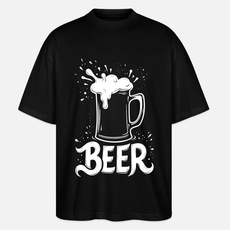 Chope à bière - T-shirt bio Blaster 2.0 coupe oversize Stanley/Stella Unisexe - noir