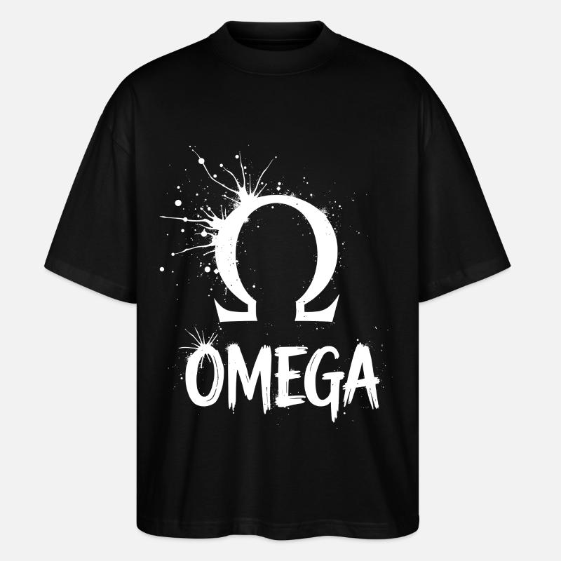 Omega Symbol Splash - Stanley/Stella Oversized Unisex Bio T-Shirt Blaster 2.0 - Schwarz