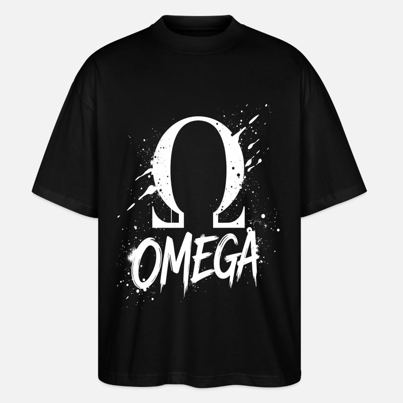 Omega Symbol Splash - Stanley/Stella Oversized Unisex Bio T-Shirt Blaster 2.0 - Schwarz