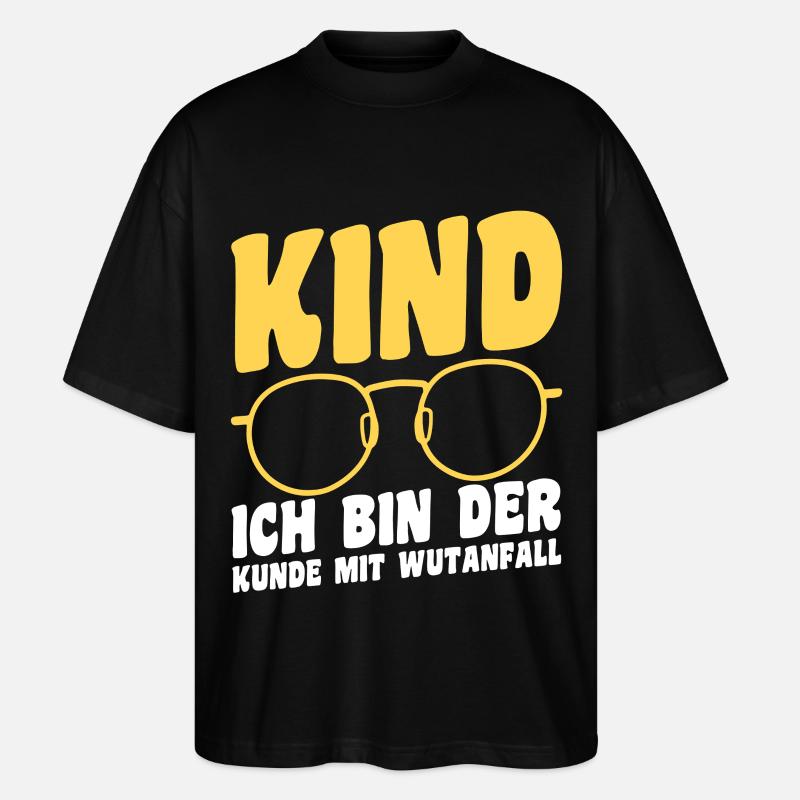 Tochter Sohn - Stanley/Stella Oversized Unisex Bio T-Shirt Blaster 2.0 - Schwarz
