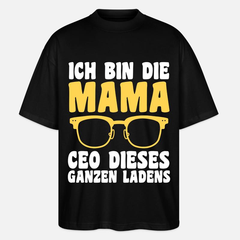 Mutter Team Mama - Stanley/Stella Oversized Unisex Bio T-Shirt Blaster 2.0 - Schwarz