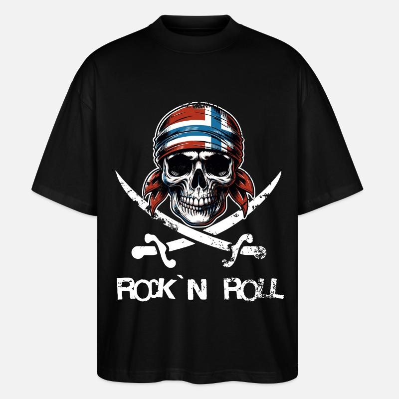 Skull Rockn Roll Norway - Stanley/Stella Oversized Unisex Bio T-Shirt Blaster 2.0 - Schwarz
