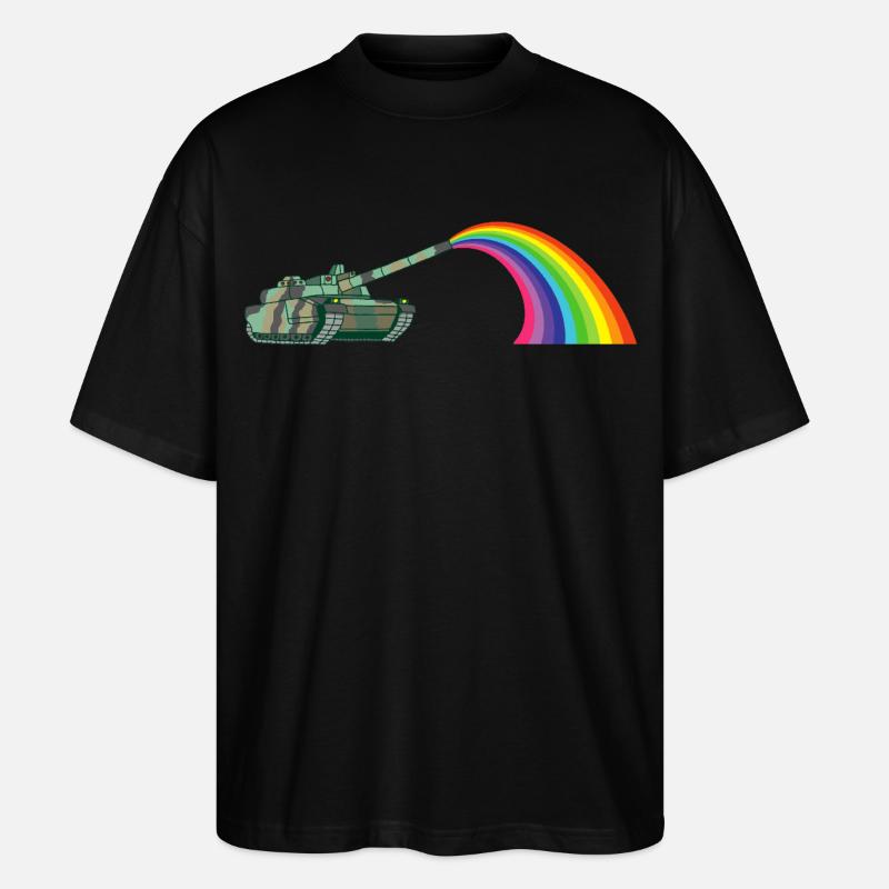 Friedenswagen - Stanley/Stella Oversized Unisex Bio T-Shirt Blaster 2.0 - Schwarz