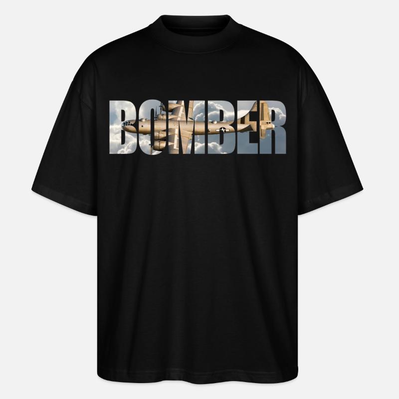 B-29 Superfortress - Stanley/Stella Oversized Unisex Bio T-Shirt Blaster 2.0 - Schwarz