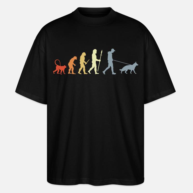 German Shepherd Owner Evolution - Stanley/Stella Oversized Unisex Bio T-Shirt Blaster 2.0 - Schwarz