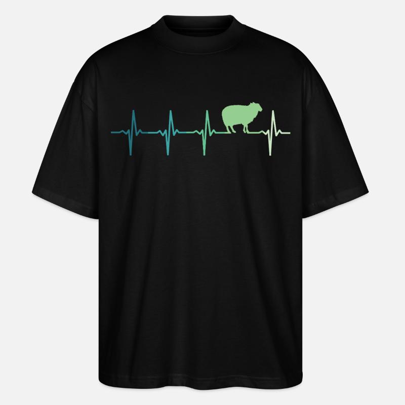 Schafsherzschlag Schaf, Schaf, Schaf - Stanley/Stella Oversized Unisex Bio T-Shirt Blaster 2.0 - Schwarz