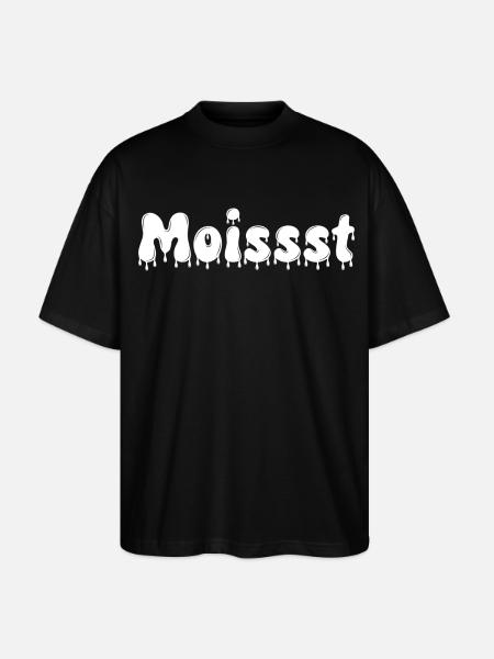 Moist Dripping Text - Stanley/Stella Oversized Unisex Organic T-shirt Blaster 2.0 - black