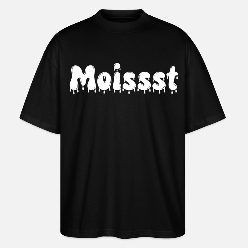 Moist Dripping Text - Stanley/Stella Oversized Unisex Organic T-shirt Blaster 2.0 - black