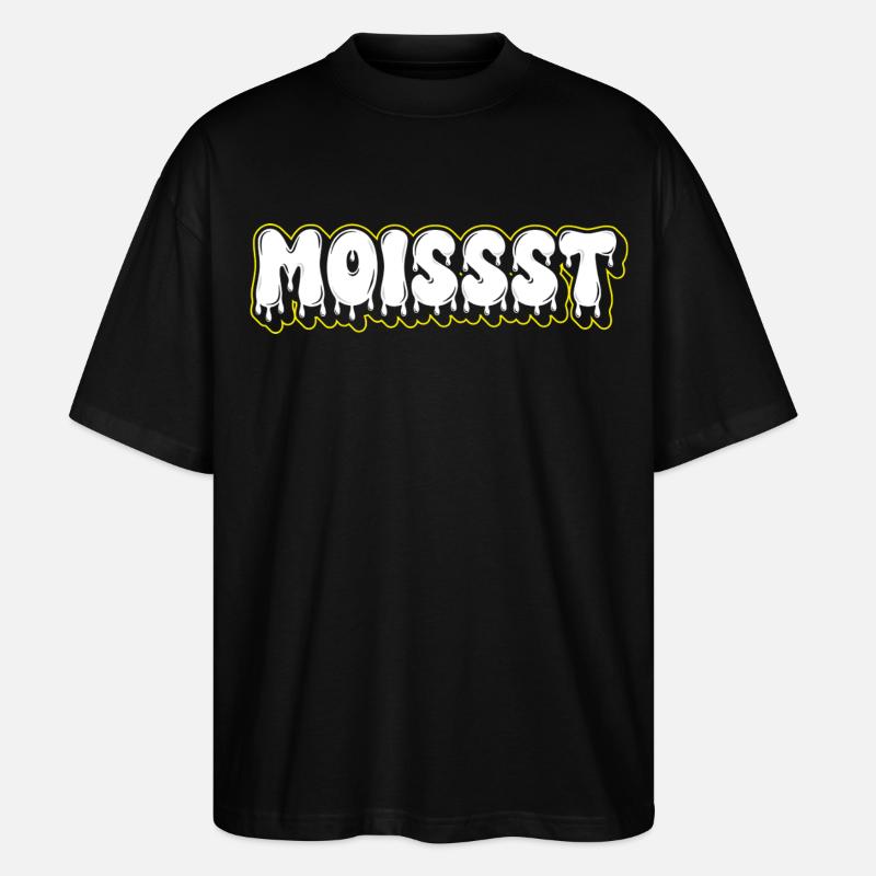 Moist Fat Font Wortzeichen - Stanley/Stella Oversized Unisex Bio T-Shirt Blaster 2.0 - Schwarz