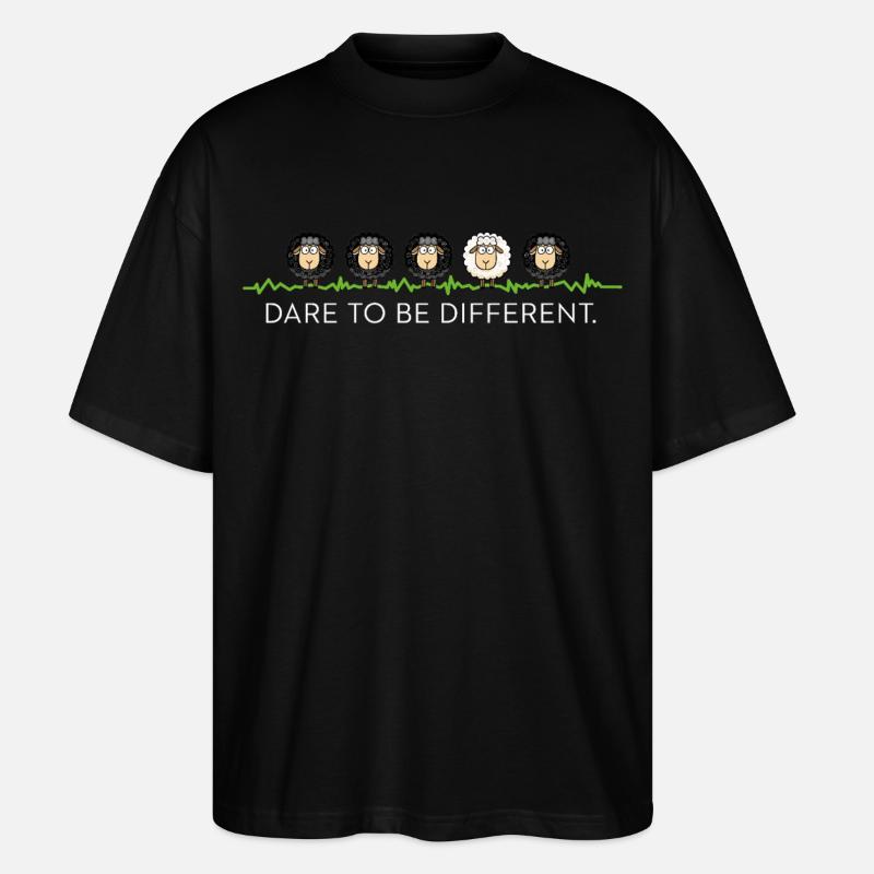 Be Different – Black Sheep - Stanley/Stella Oversized Unisex Organic T-shirt Blaster 2.0 - black
