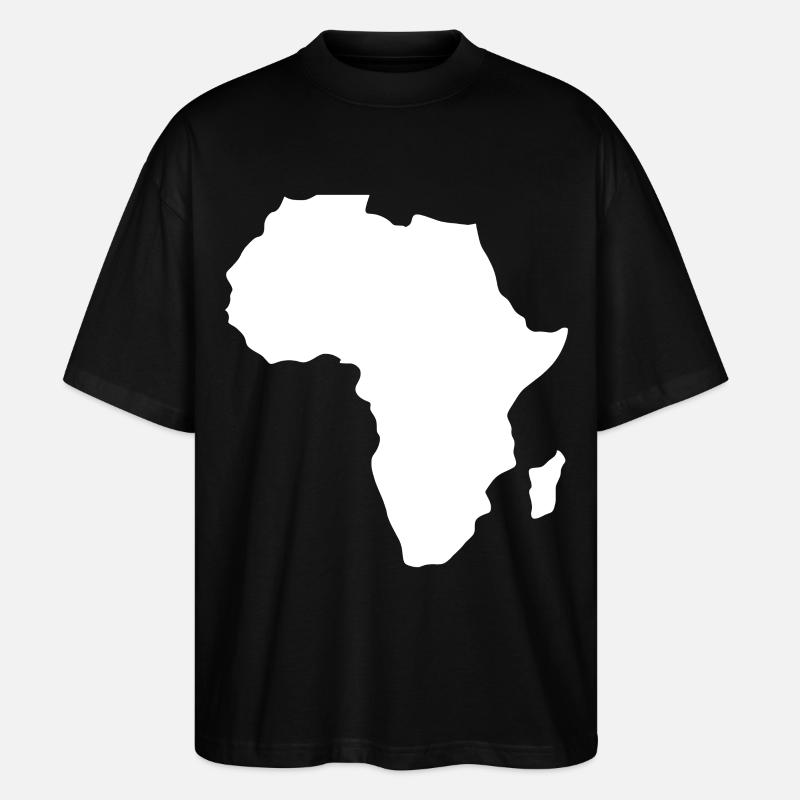 Afrique continent carte blanc - T-shirt bio Blaster 2.0 coupe oversize Stanley/Stella Unisexe - noir