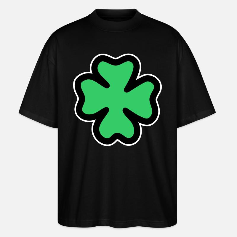 trèfle à quatre feuilles - T-shirt bio Blaster 2.0 coupe oversize Stanley/Stella Unisexe - noir