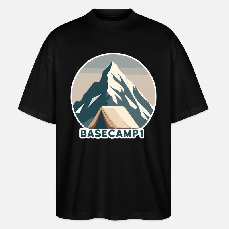 Bergsteiger Basislager 1 - Stanley/Stella Oversized Unisex Bio T-Shirt Blaster 2.0 - Schwarz