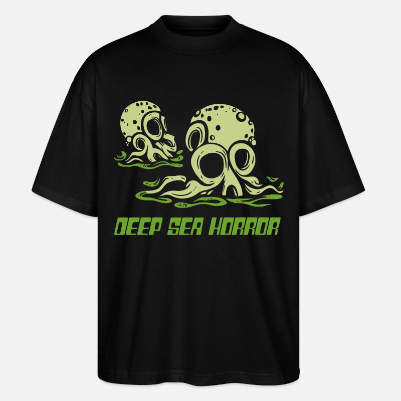 Tiefsee Horror Tentakel - Stanley/Stella Oversized Unisex Bio T-Shirt Blaster 2.0 - Schwarz
