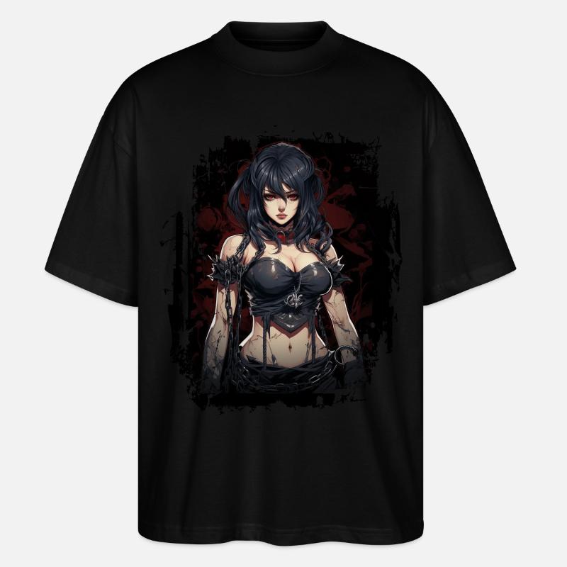 Fittes Gothic Mädchen - Stanley/Stella Oversized Unisex Bio T-Shirt Blaster 2.0 - Schwarz