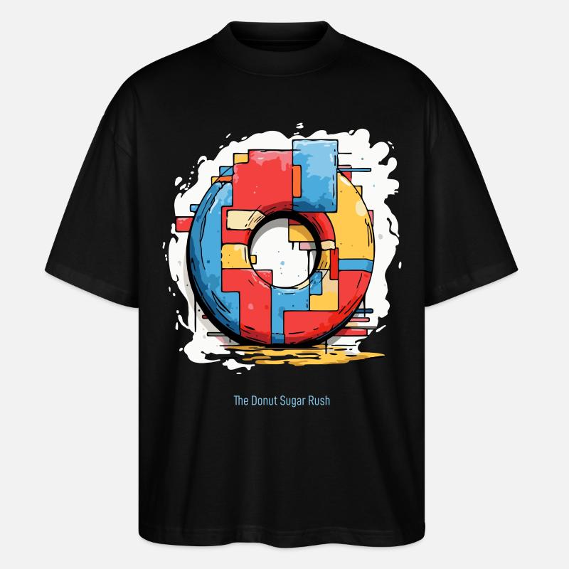 l’art moderne des beignets - T-shirt bio Blaster 2.0 coupe oversize Stanley/Stella Unisexe - noir
