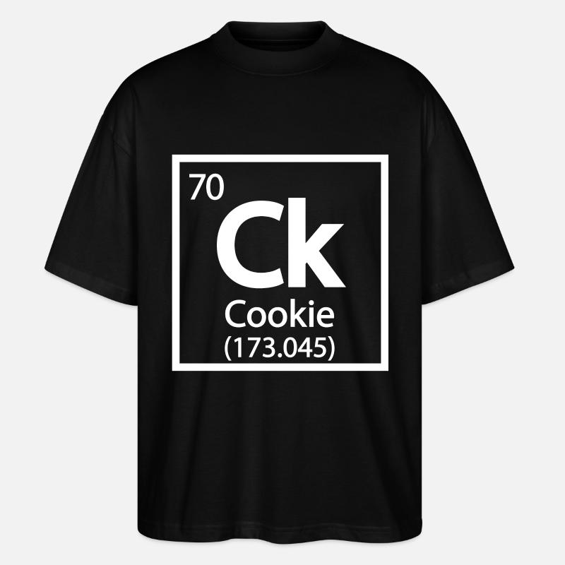 Cookie-Element - Periodensystem - Stanley/Stella Oversized Unisex Bio T-Shirt Blaster 2.0 - Schwarz