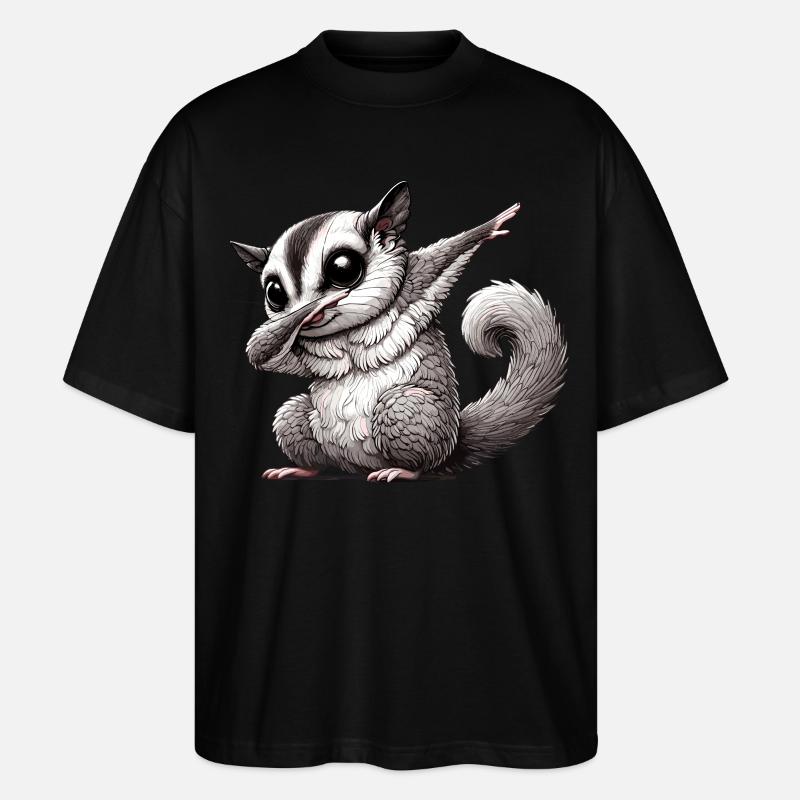 Kurzkopfgleitbeutler, phalanger volant, dabbing - T-shirt bio Blaster 2.0 coupe oversize Stanley/Stella Unisexe - noir