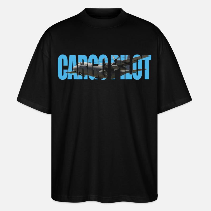 Cargo pilot C-130 - Stanley/Stella Oversized Unisex Bio T-Shirt Blaster 2.0 - Schwarz