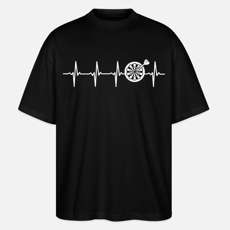 Joueur de fléchettes Heartbeat Darter - T-shirt bio Blaster 2.0 coupe oversize Stanley/Stella Unisexe - noir