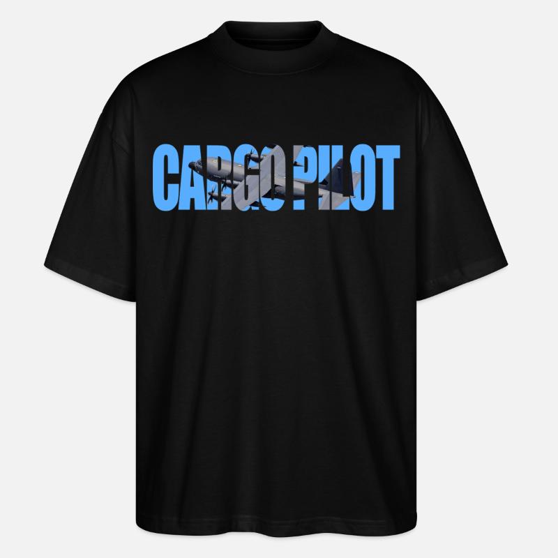 Cargo Pilot C-130 - Stanley/Stella Oversized Unisex Organic T-shirt Blaster 2.0 - black