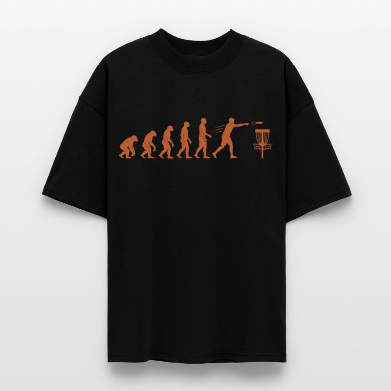 Disc Golf Evolution Funny Disc Golfer Flying Disc Stanley/Stella Oversized Unisex Organic T-shirt Blaster 2.0