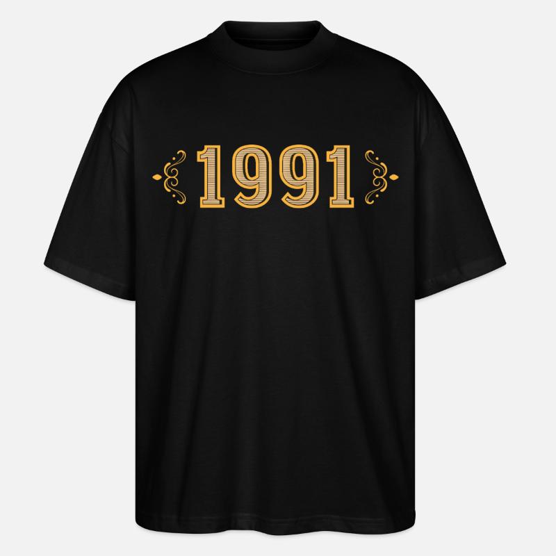 Legende seit 1991 Retro 1991 - Stanley/Stella Oversized Unisex Bio T-Shirt Blaster 2.0 - Schwarz