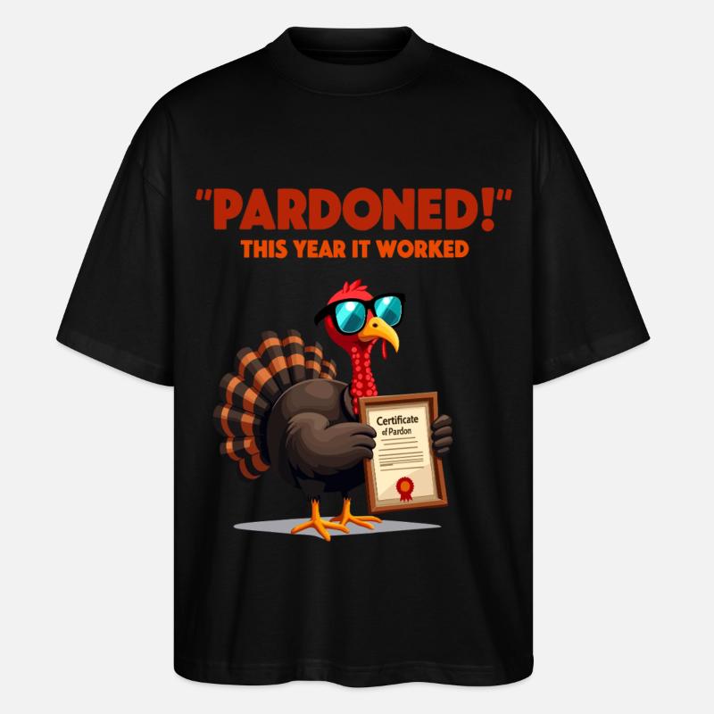 Pardoned Turkey - Stanley/Stella Oversized Unisex Bio T-Shirt Blaster 2.0 - Schwarz