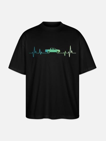 Pick-up heartbeat off-road car - Stanley/Stella Oversized Unisex Organic T-shirt Blaster 2.0 - black