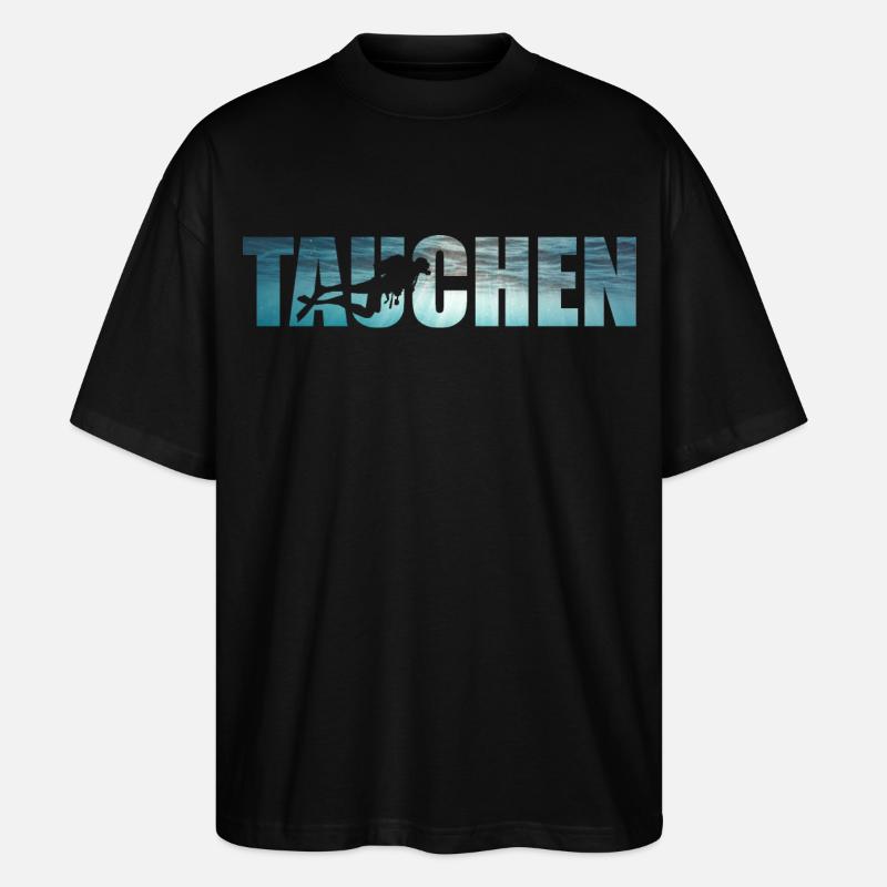 Taucher Dive Divemaster Tauchen Diver - Stanley/Stella Oversized Unisex Bio T-Shirt Blaster 2.0 - Schwarz