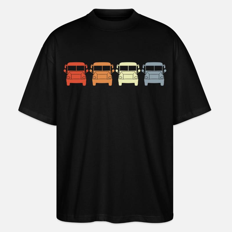 Retro Busse - Stanley/Stella Oversized Unisex Bio T-Shirt Blaster 2.0 - Schwarz