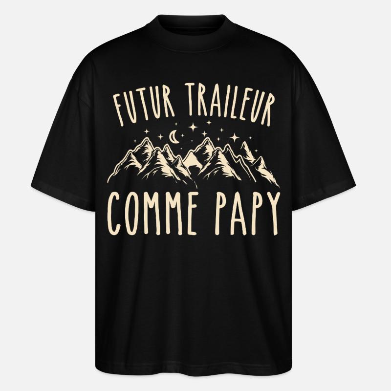 futur traileur cadeau garçon trail - T-shirt bio Blaster 2.0 coupe oversize Stanley/Stella Unisexe - noir
