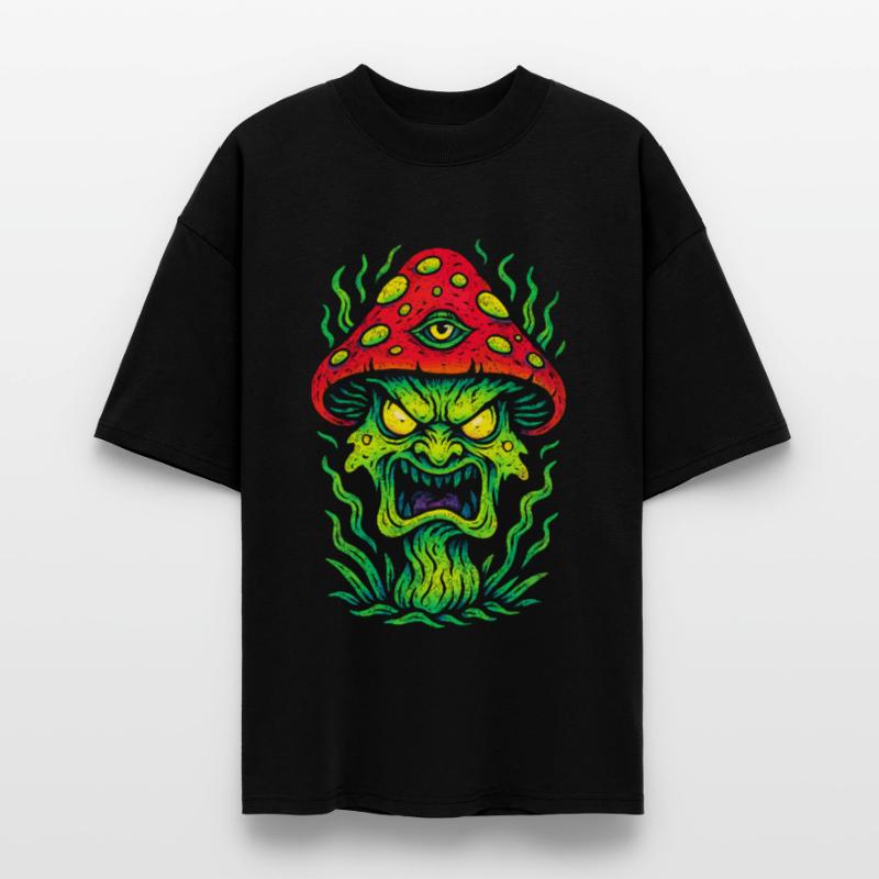 Psycho Toadstool with Third Eye Stanley/Stella Oversized Unisex Organic T-shirt Blaster 2.0