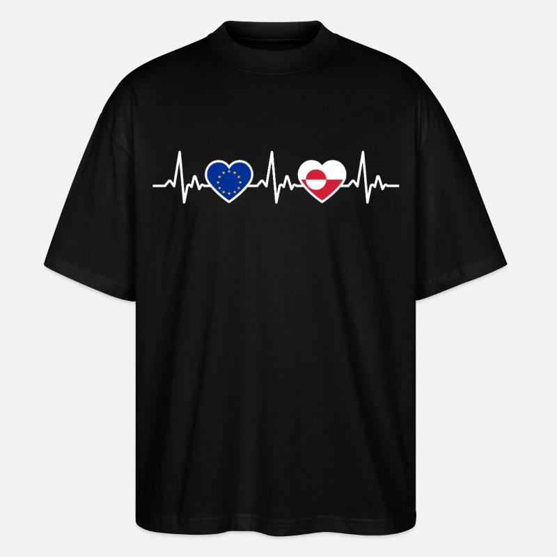 Grönland  - Stanley/Stella Oversized Unisex Bio T-Shirt Blaster 2.0 - Schwarz