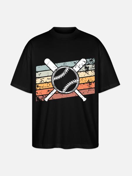 Baseball - Stanley/Stella Oversized Unisex Organic T-shirt Blaster 2.0 - black