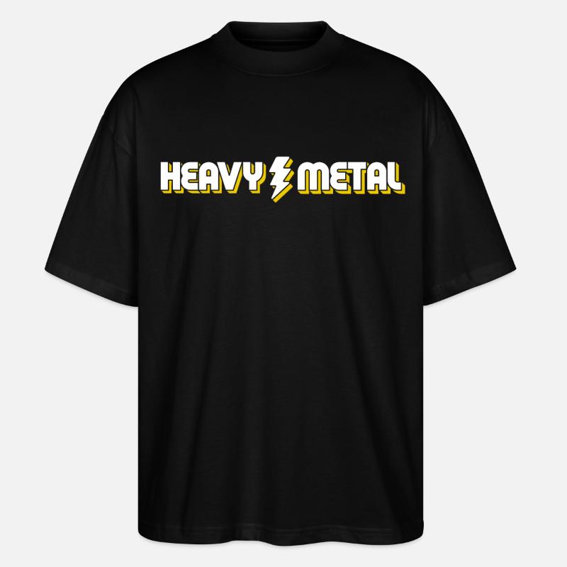Heavy Metal Lightning Bolt Text-Logo - Stanley/Stella Oversized Unisex Bio T-Shirt Blaster 2.0 - Schwarz