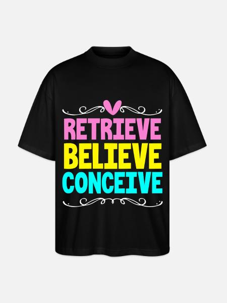 Embryo Transfer Day Fetus - Stanley/Stella Oversized Unisex Organic T-shirt Blaster 2.0 - black