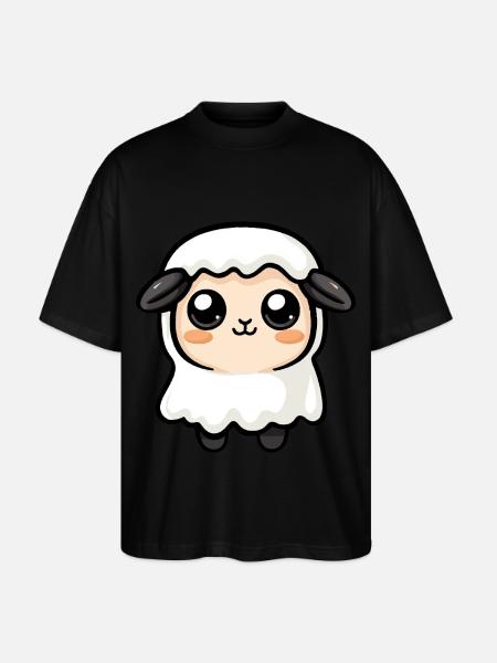 Schaf Halloween Comic Geist - Stanley/Stella Oversized Unisex Bio T-Shirt Blaster 2.0 - Schwarz