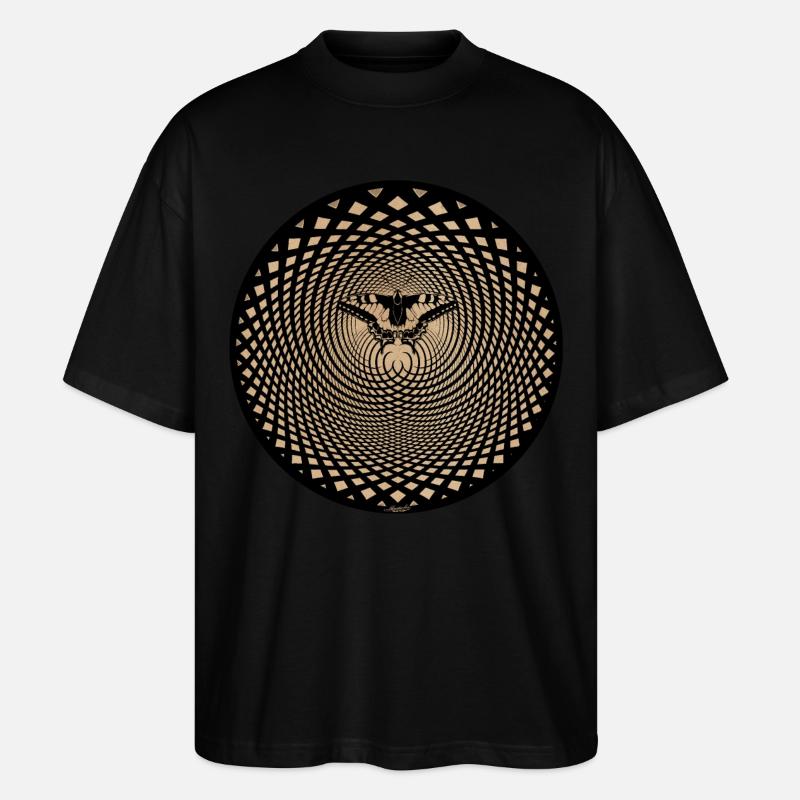 Butterfly Butterfly Effect Optical Illusion - Stanley/Stella Oversized Unisex Organic T-shirt Blaster 2.0 - black