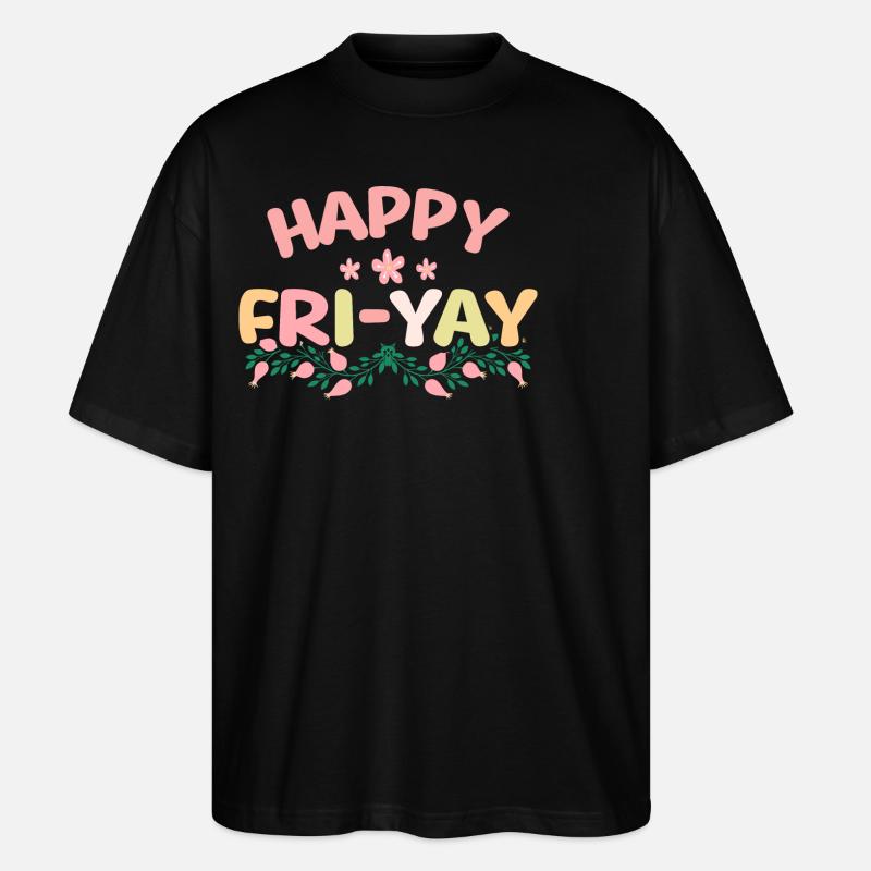Humor Friday Teacher Weekend - Stanley/Stella Oversized Unisex Organic T-shirt Blaster 2.0 - black