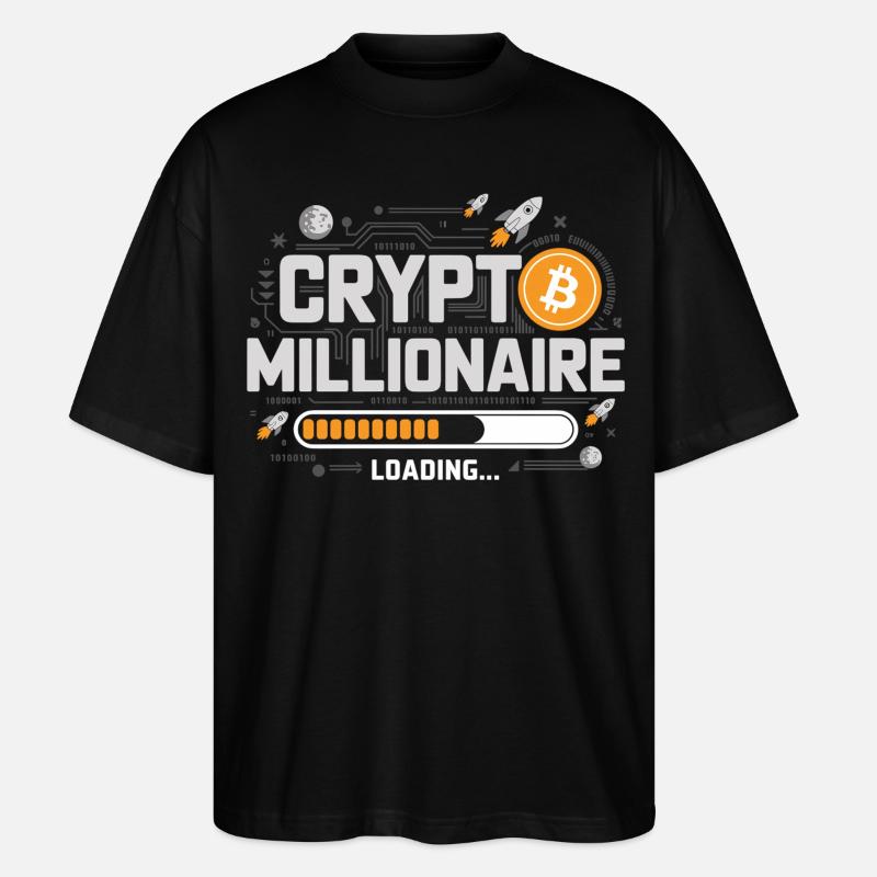 Crypto millionnaire charges - T-shirt bio Blaster 2.0 coupe oversize Stanley/Stella Unisexe - noir