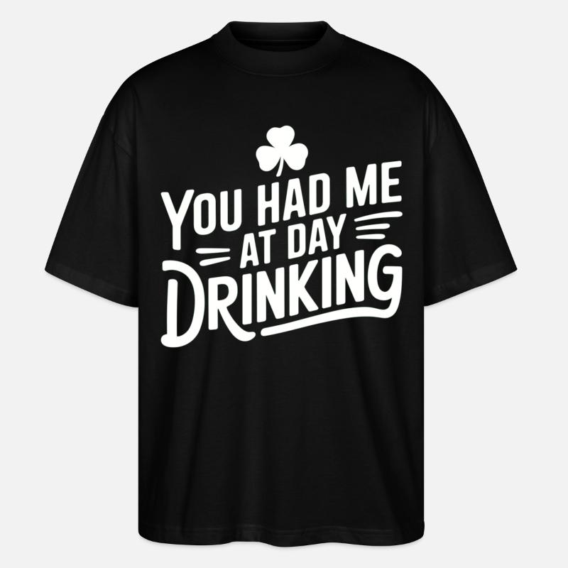 Day drinking convinces immediately - Stanley/Stella Oversized Unisex Organic T-shirt Blaster 2.0 - black