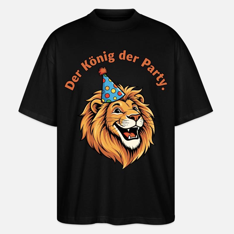 Der König der Party - Stanley/Stella Oversized Unisex Bio T-Shirt Blaster 2.0 - Schwarz