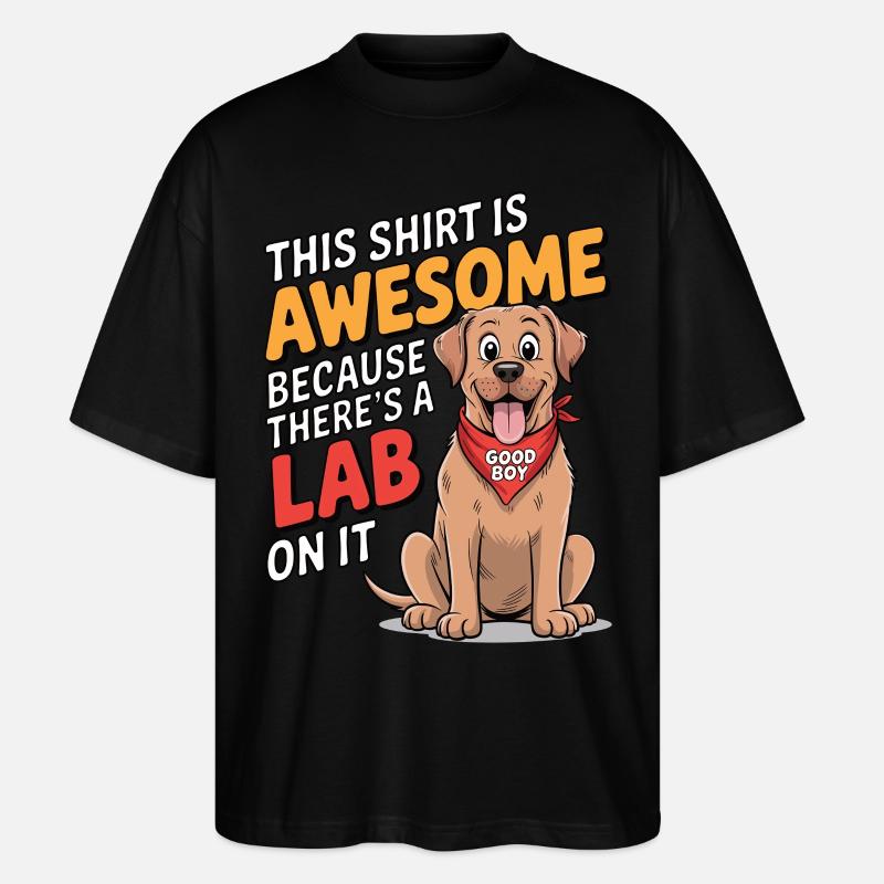 Chemise Awesome – Édition Labrador - T-shirt bio Blaster 2.0 coupe oversize Stanley/Stella Unisexe - noir