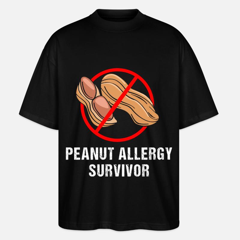 Allergie Lebensmittel - Stanley/Stella Oversized Unisex Bio T-Shirt Blaster 2.0 - Schwarz