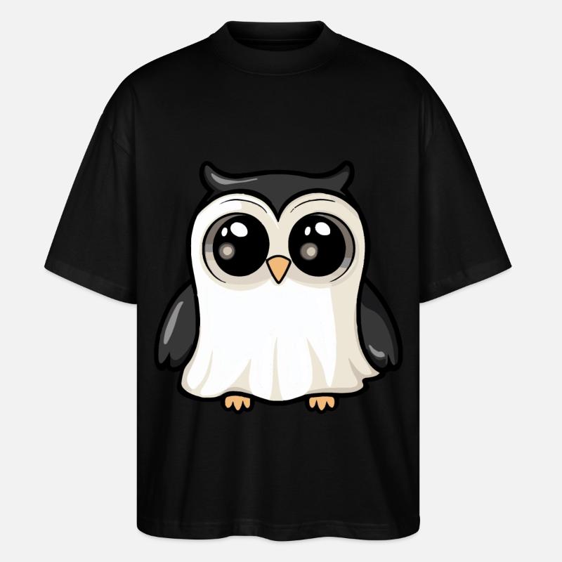 Eule Halloween Comic Geist - Stanley/Stella Oversized Unisex Bio T-Shirt Blaster 2.0 - Schwarz