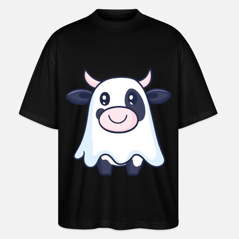 Kuh Halloween Comic Geist - Stanley/Stella Oversized Unisex Bio T-Shirt Blaster 2.0 - Schwarz