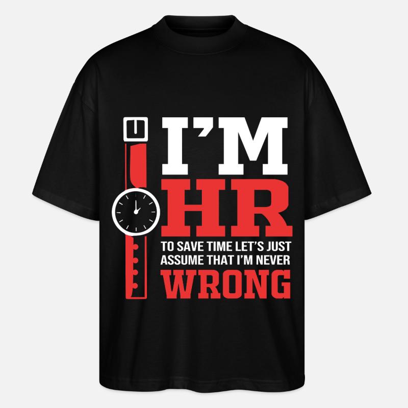 HR Manager - Stanley/Stella Oversized Unisex Bio T-Shirt Blaster 2.0 - Schwarz